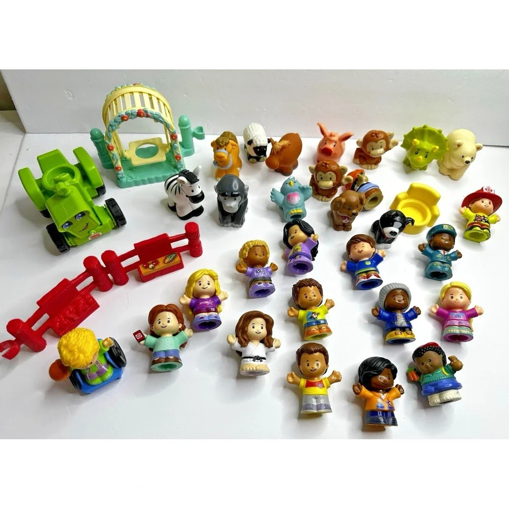 Fisher Price Little People Lot Tractor Animals Kids Adults 32 pcs